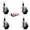 Service Caster 3.5'' Solid Poly Swivel 1-1/8'' Expanding Stem Caster Set with Brake, 4PK SCC-EX20S3514-SPUS-TLB-118-4 - alternate 3